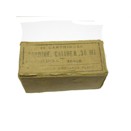 Boite vide cartouches carabine USM1 39/45 Evansville Ordnance plant  