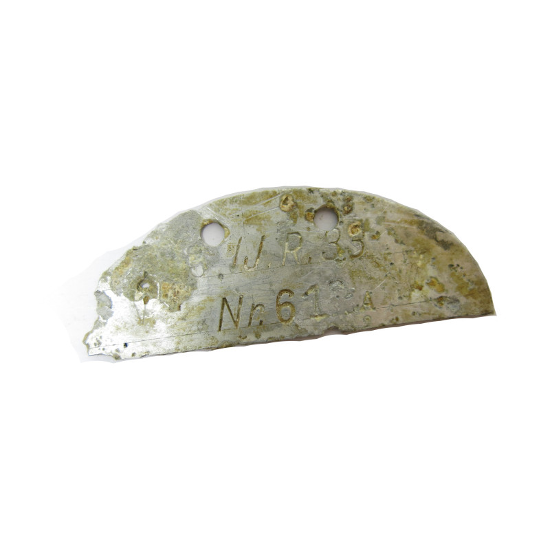 Dog tag German dead  ww2 from Normandie  ref  450