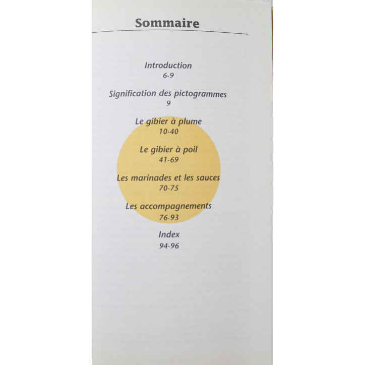Livre Cuisine du Gibier de Simone Devaux