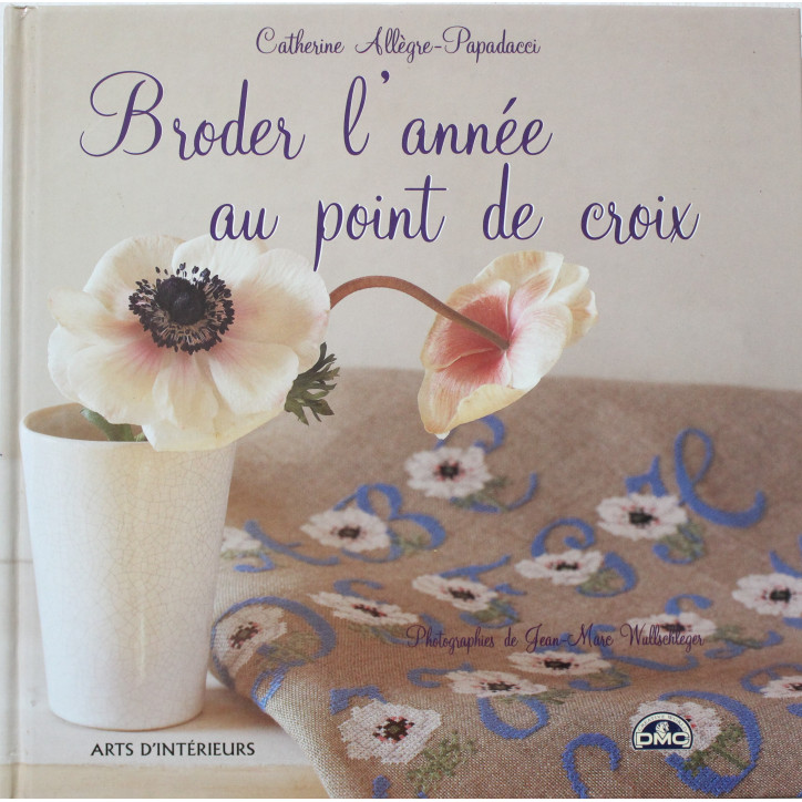 Livre Broder l'année au point de croix de Catherine Allègre- Papadacci