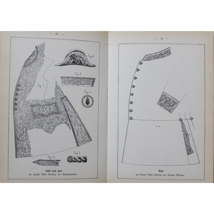 Livre Les uniformes officiels de l'État et de la cour impériale et royale prussienne allemande vers 1900