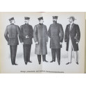 Les uniformes des fonctionnaires des postes et des chemins de fer et de la Police prussienne etc. vers 1900