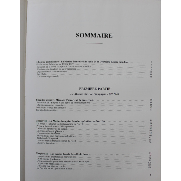 Livre La marine française au combat, 1939-1945, Tome 1 : Des combats de l'Atlantique aux F.N.F.L.