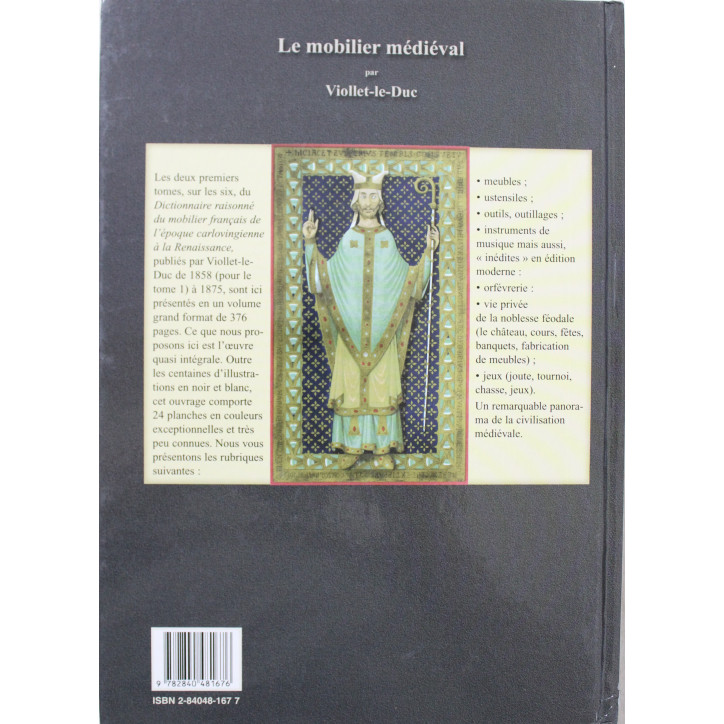 Livre Le Mobilier Médiéval - Meubles, Ustensiles de Eugène Viollet-le-Duc Livre Le Mobilier Médiéval - Meubles, Ustensiles de Eugène Viollet-le-Duc