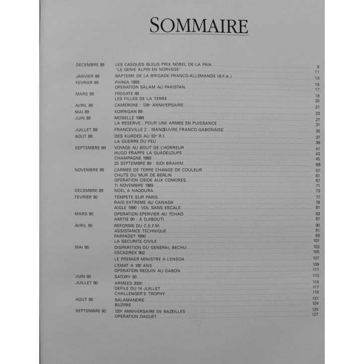 Livre Soldats Journal de marche 89-90 - Armée de terre