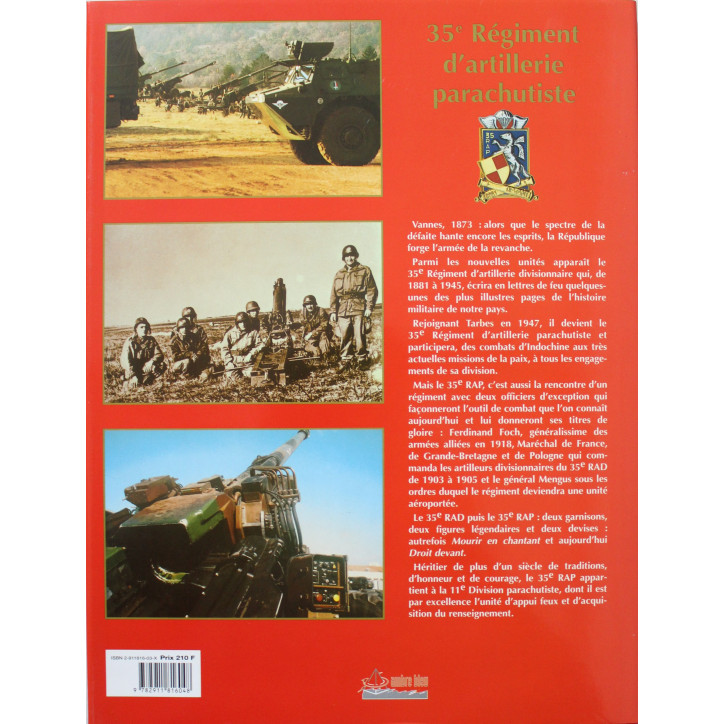 Livre Droit devant 35e régiment d'artillerie parachutiste