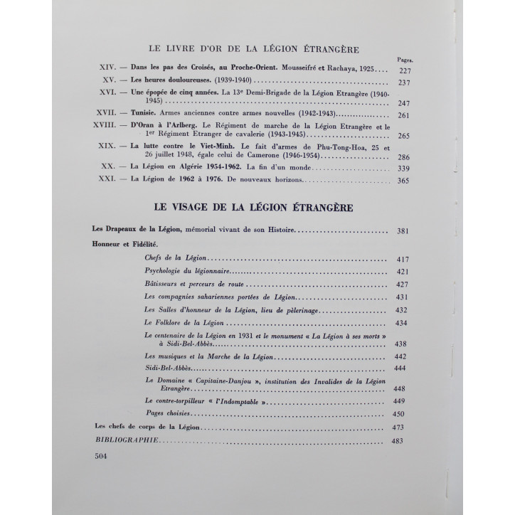 Le livre d'or de la légion étrangère 1831 - 1976 de Brunon Manue et Carles
