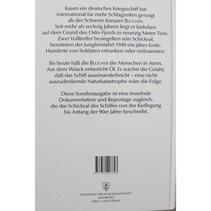 Livre Schwerer Kreuzer BLUECHER de Frank Binder et Hans H Schluenz