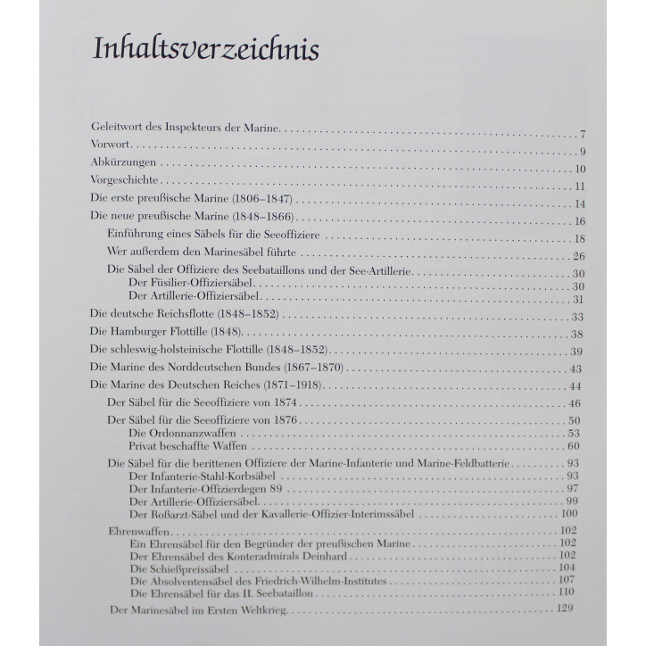 Livre Die Langen Offizier-Seitenwaffen der Deutschen Marinen
