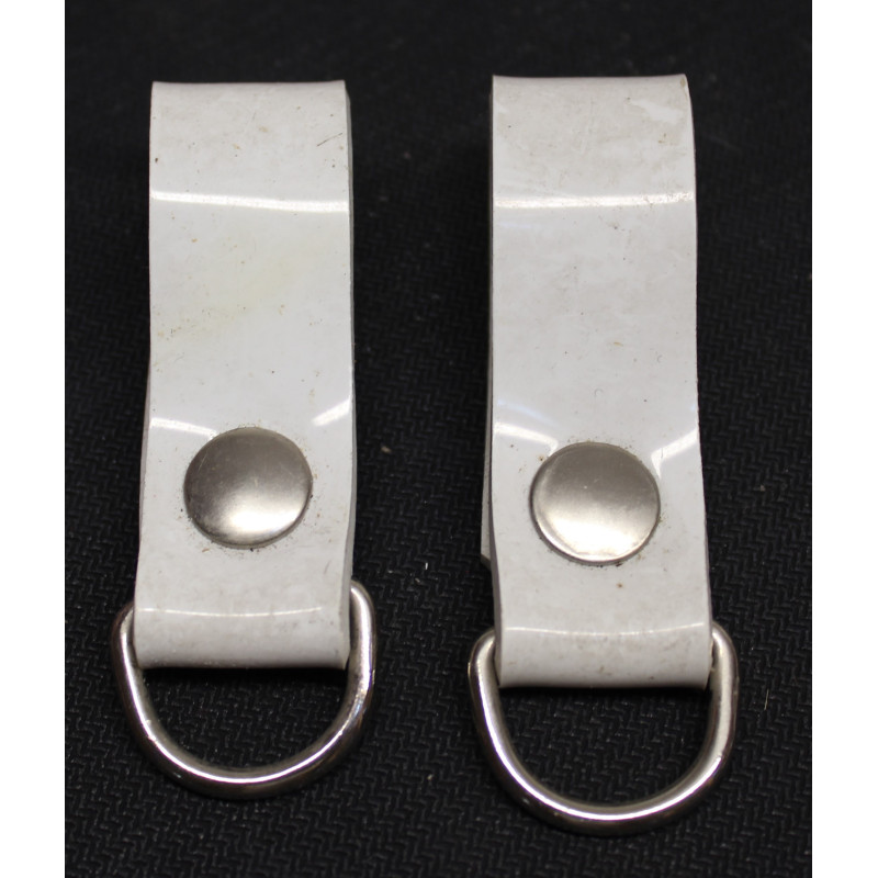 Paire de passant de ceinture blanc