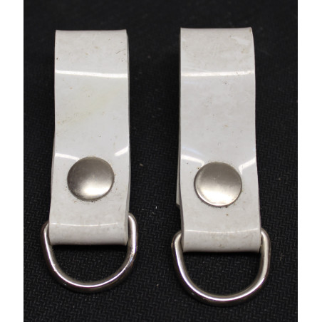 Paire de passant de ceinture blanc
