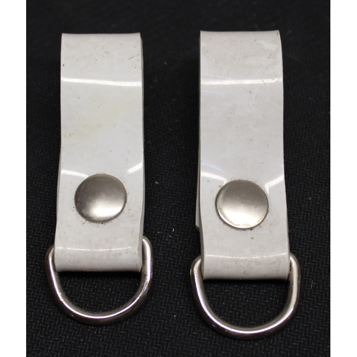 Paire de passant de ceinture blanc