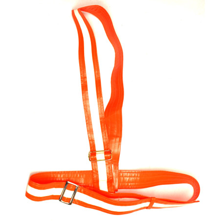 Ceinturon + Bandoulière de la police Suisse réfléchissant (bande Blanche)