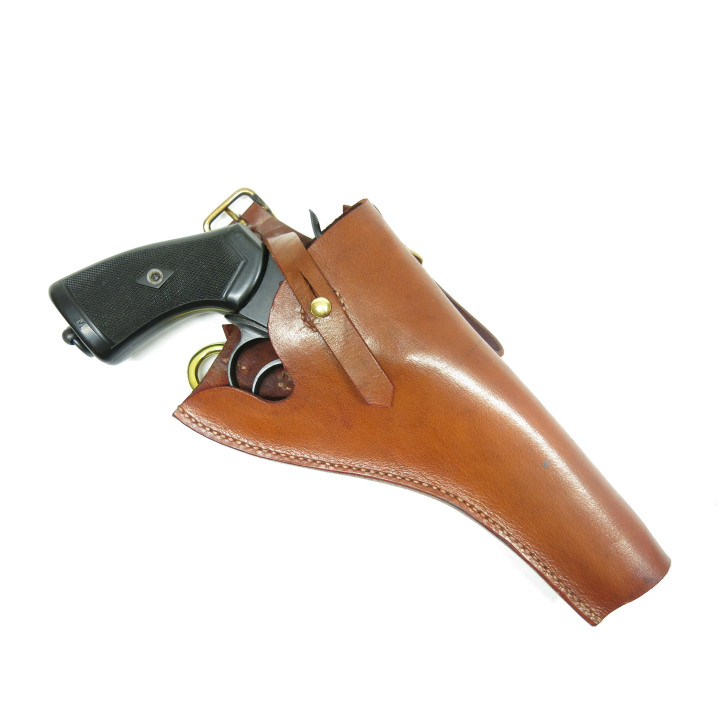 Superbe étui cuir officier pour revolver Webley 455