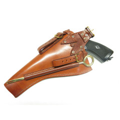 Superbe étui cuir officier pour revolver Webley 455