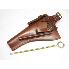 Superbe étui cuir officier pour revolver Webley 455
