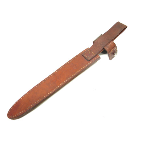 Fourreau cuir marron du poignard de tranchée Francais clou 1917  ref bab 05 
