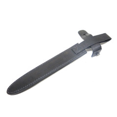 Fourreau cuir noir du poignard de tranchée Francais clou 1917  ref bab 05 