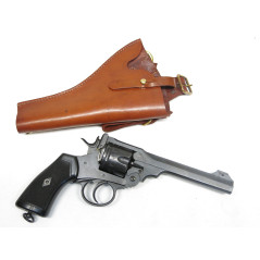 Superbe étui cuir officier pour revolver Webley 455