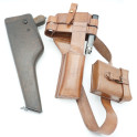 Etui-crosse Mauser Schnell 712 avec brelage M712 et Pochette en cuir