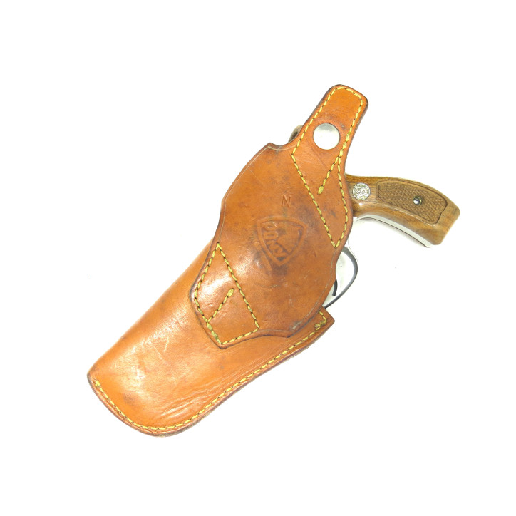 Etui cuir Pony revolver 4 pouces ref 10