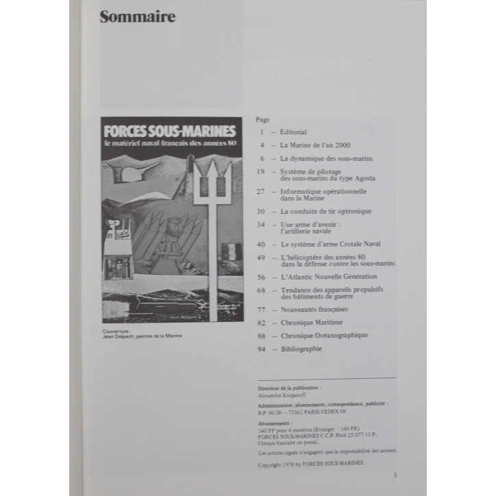 Livre Forces Sous-marines : Le matériel français des années 80