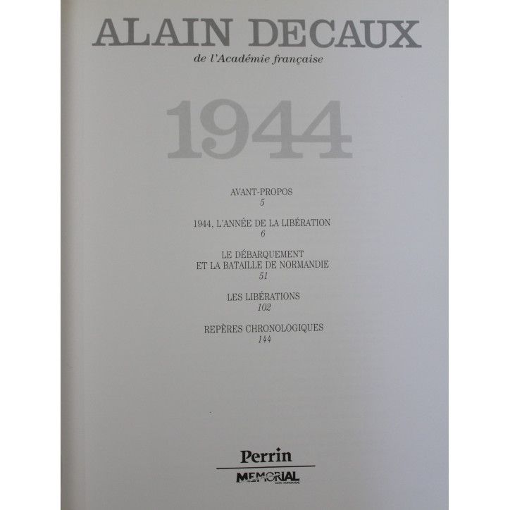Livre 1944 de Alain Decaux
