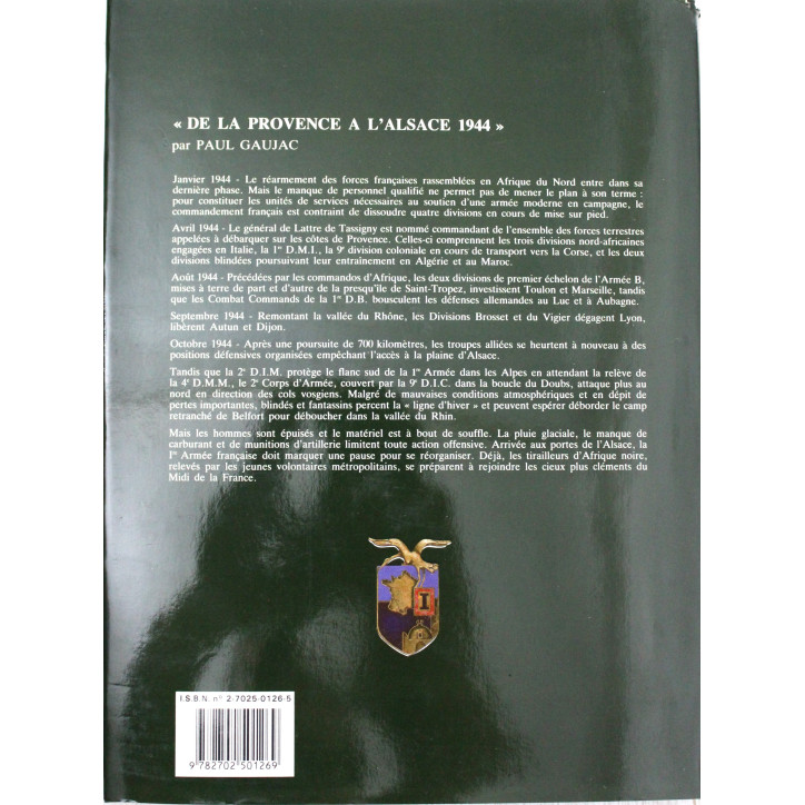 Livre L'armée de la victoire Tome III : De la provence à l'alsace 1944