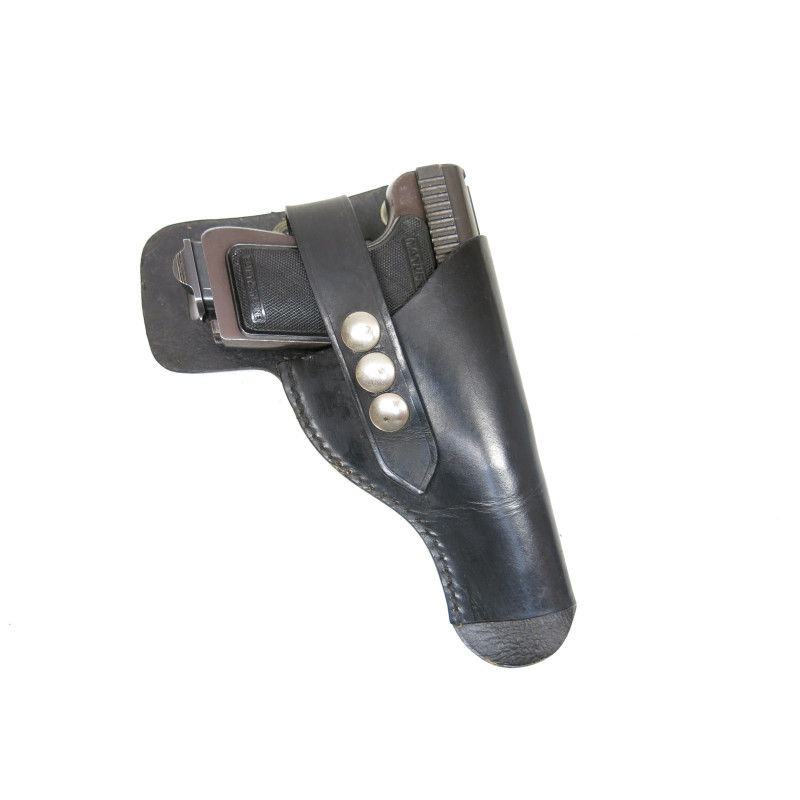 Etui cuir pistolet 7.65 Le Francais ref 100