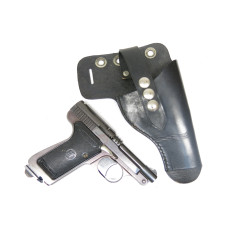 Etui cuir pistolet 7.65 Le Francais ref 100