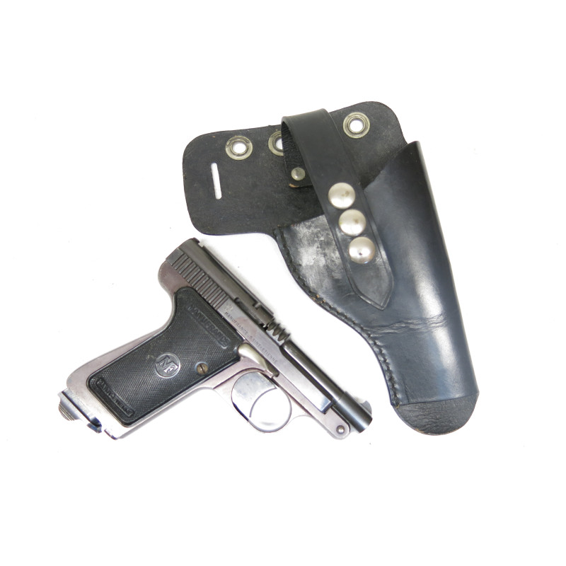 Etui cuir pistolet 7.65 Le Francais ref 100