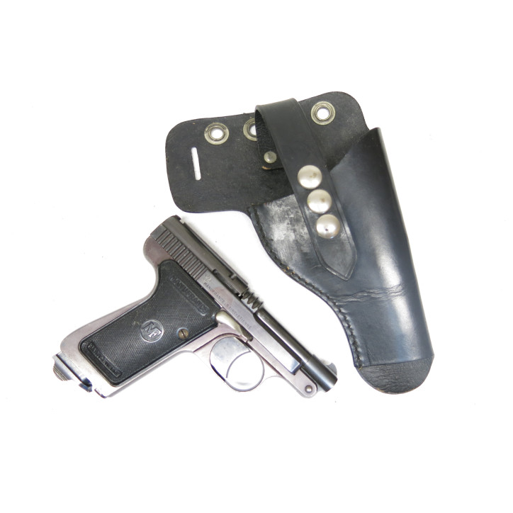 Etui cuir pistolet 7.65 Le Francais ref 100