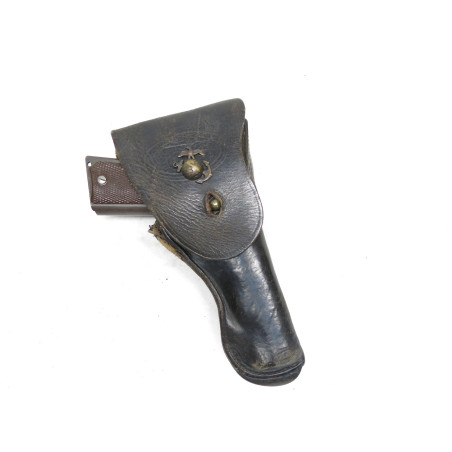 Etui cuir pistolet Colt 45 US Vietnam Marines ref 100