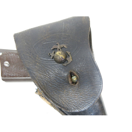 Etui cuir pistolet Colt 45 US Vietnam Marines ref 100