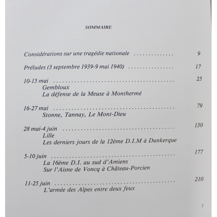 Livre Mai Juin 1940 Les combattants de l'honneur 