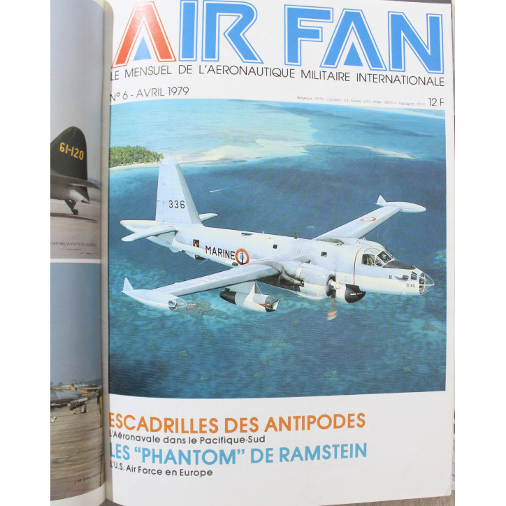 Livre Avions de combat - reliure de la revue Air fan - année 1979 du No 3 au No 14