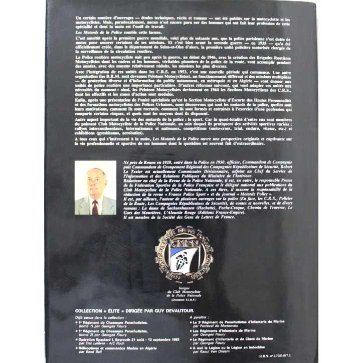 Livre Les motards de la police de R. Le Texier