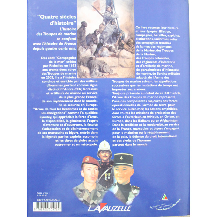 Livre Les troupes de marine - 4 siècles d'Histoire