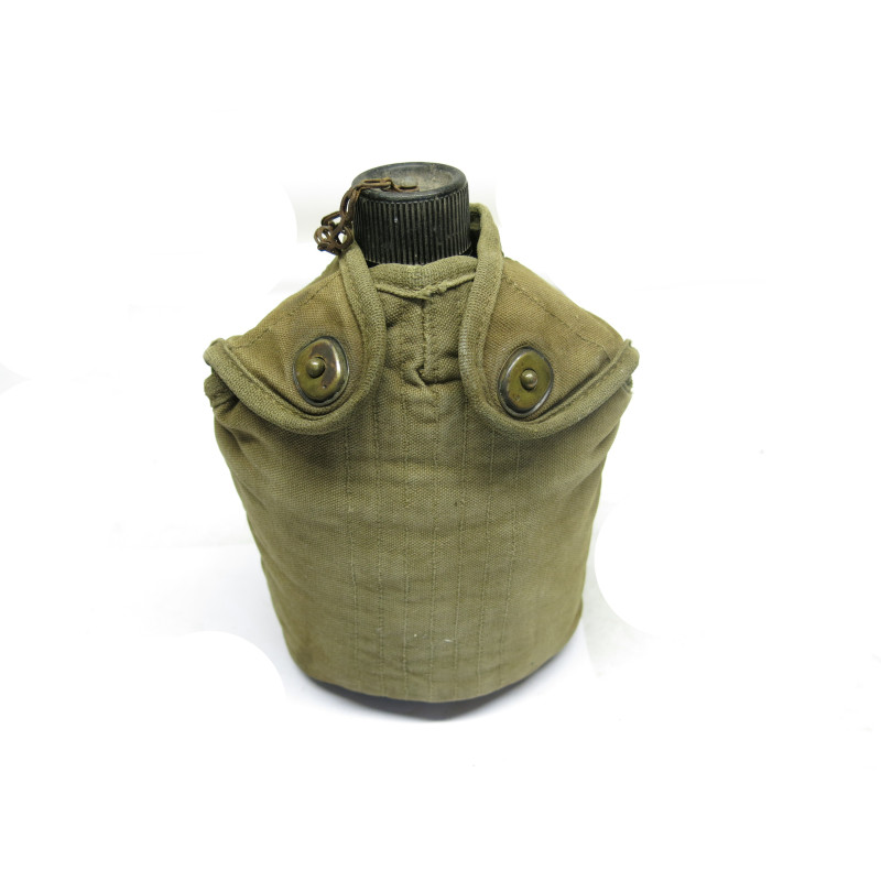 Gourde originale US 1944 complète avec quart et housse ref 980