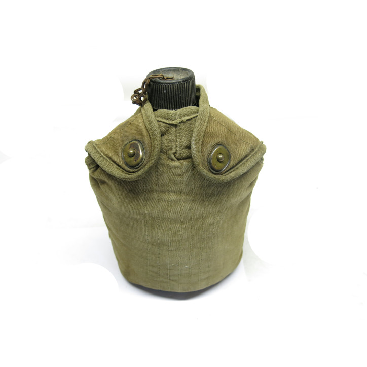 Gourde originale US 1944 complète avec quart et housse ref 980