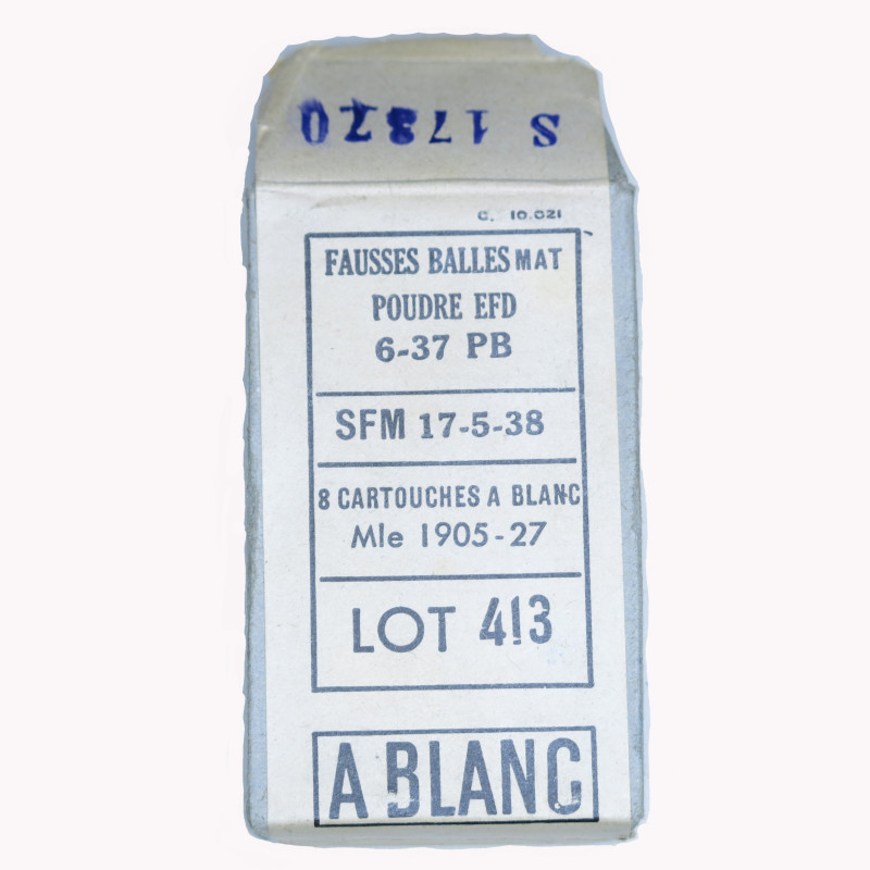 Boite 8 Lebel a blanc balle bois 1937 c31