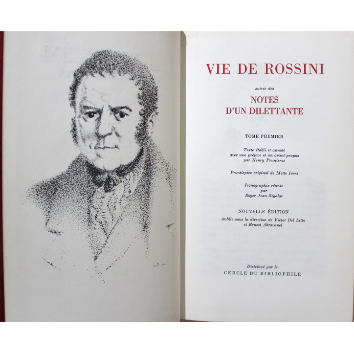 Livre Vie de Rossini, Tome 1, Stendhal