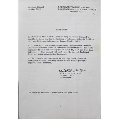 Helicopter Pilot Training - RandolphAir Force base Texas - 1957