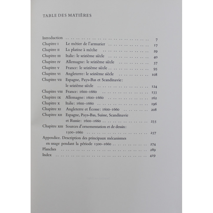 Livre Les armes à feu anciennes 1500 - 1660 - Office du Livre