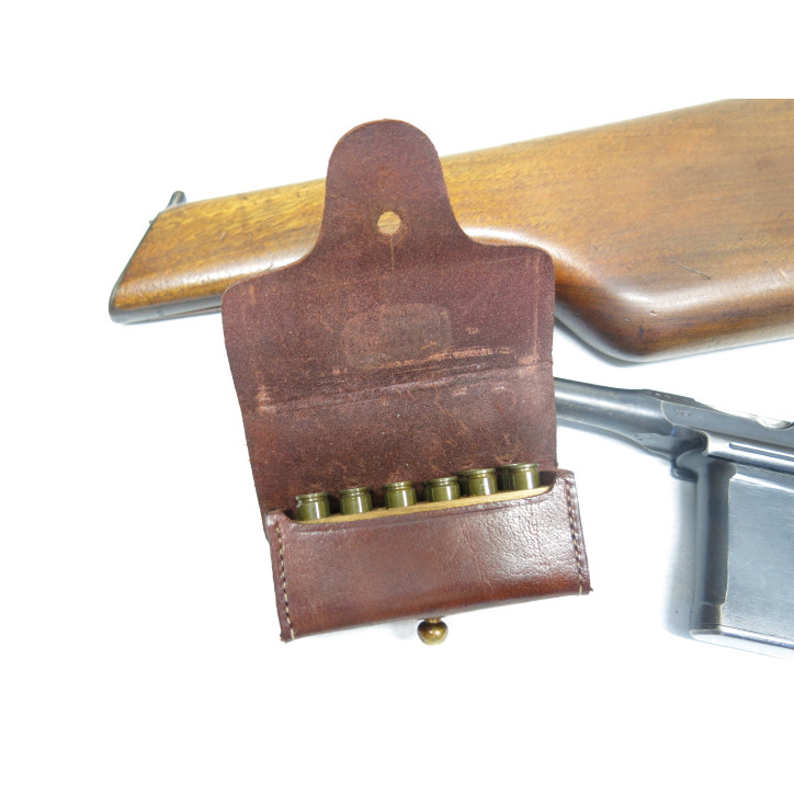 Cartouchière cuir pour Mauser C96 - Cal. 7.63 ou 9 para