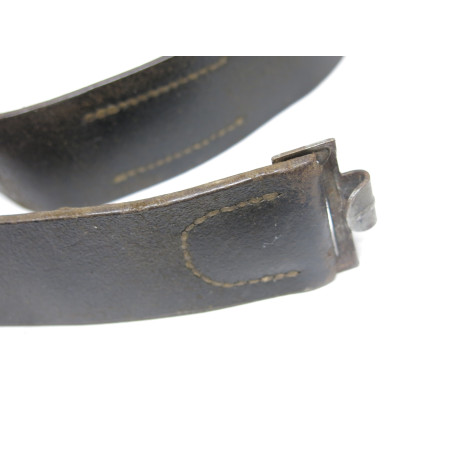 Ceinturon cuir Allemand original 1944 crochet acier ref 222
