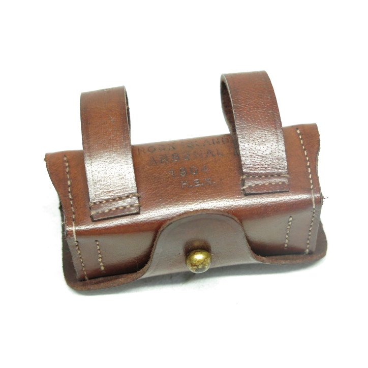 Porte cartouches cuir pistolet Colt 1900 calibre 38 auto ref 12