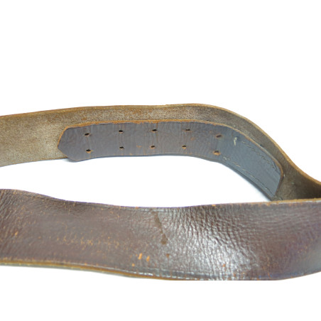 Ceinturon cuir Allemand original crochet acier ref 147