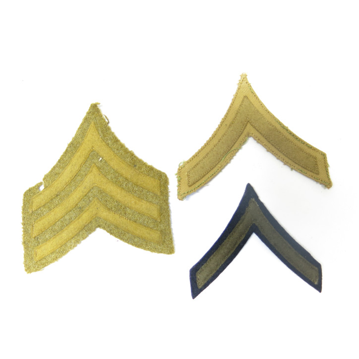 Lot de 3 Grades tissu US army ref 258