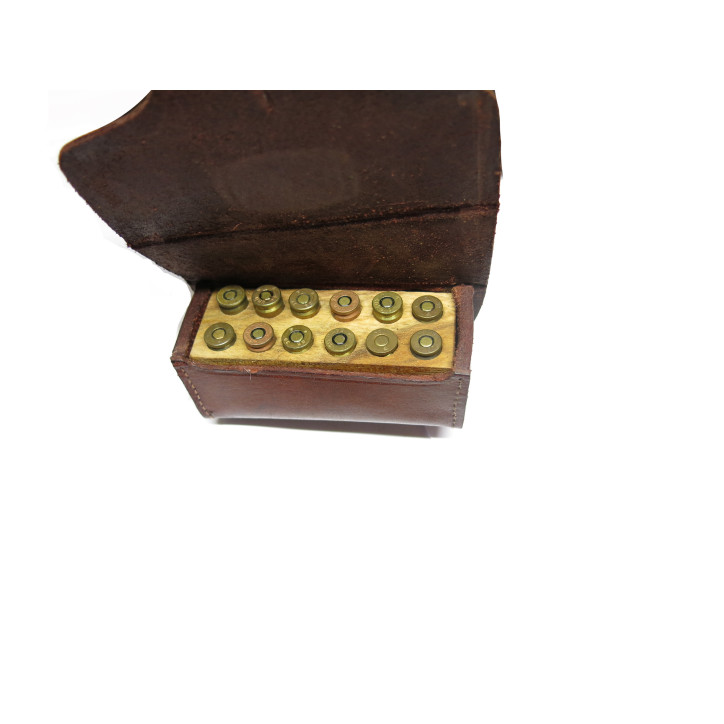 Porte cartouche Mauser cuir pour  C96 7.63 ou 9 para 